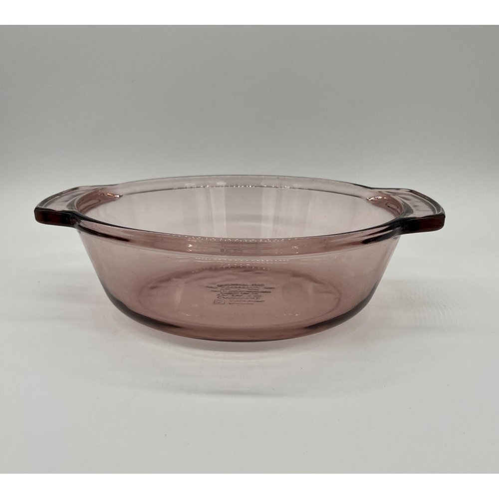 Vintage Anchor Hocking Lavender Double Handled Casserole/Mixing Bowl 9" - Picture 3 of 3